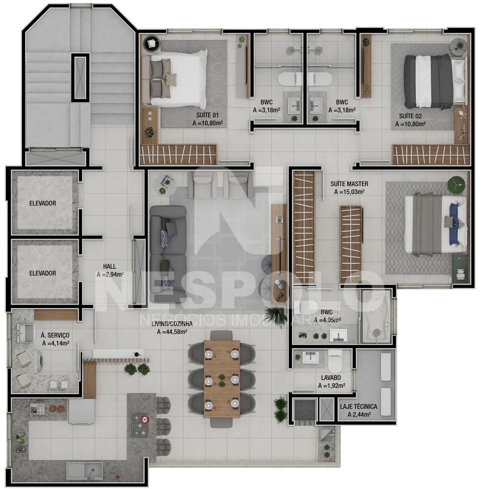 Apartamento, 3 quartos, 121 m² - Foto 7