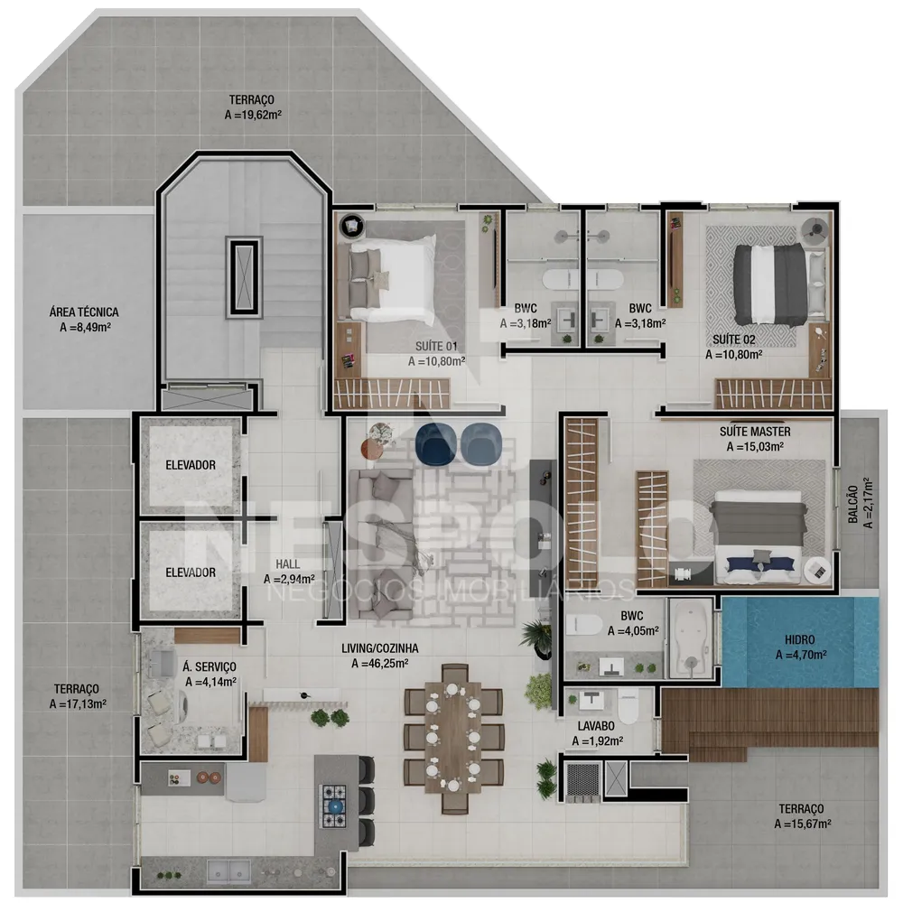 Apartamento, 3 quartos, 121 m² - Foto 8