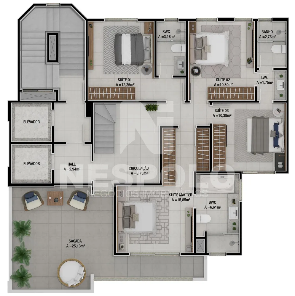 Apartamento, 3 quartos, 121 m² - Foto 9