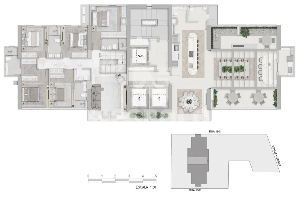 Cobertura, 5 quartos, 298 m² - Foto 14
