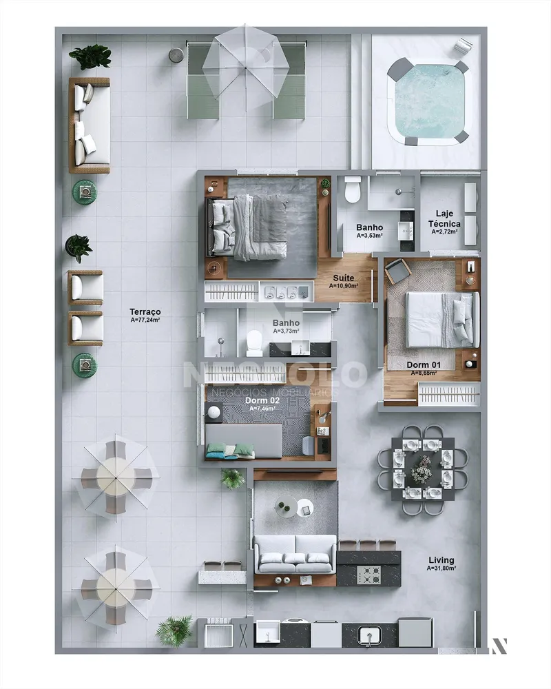 Apartamento, 2 quartos, 80 m² - Foto 14
