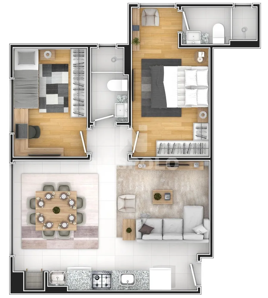 Apartamento, 1 quarto, 60 m² - Foto 10
