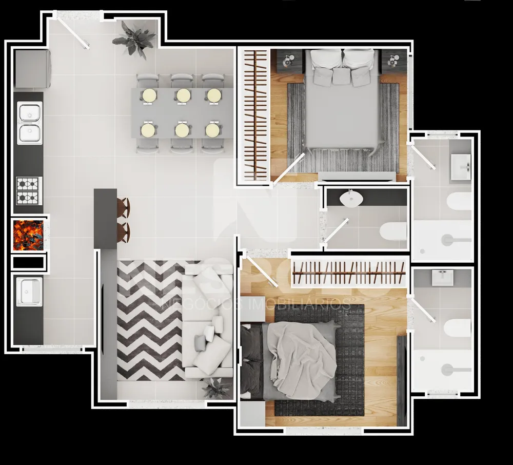 Apartamento, 1 quarto, 65 m² - Foto 5