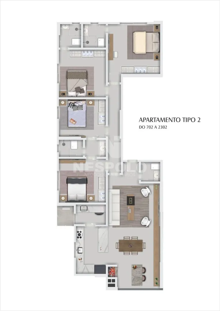 Apartamento, 4 quartos, 135 m² - Foto 2
