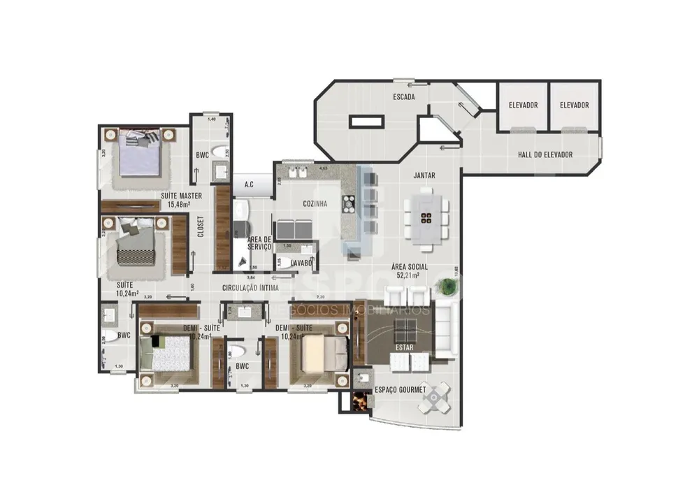 Apartamento, 4 quartos, 130 m² - Foto 2