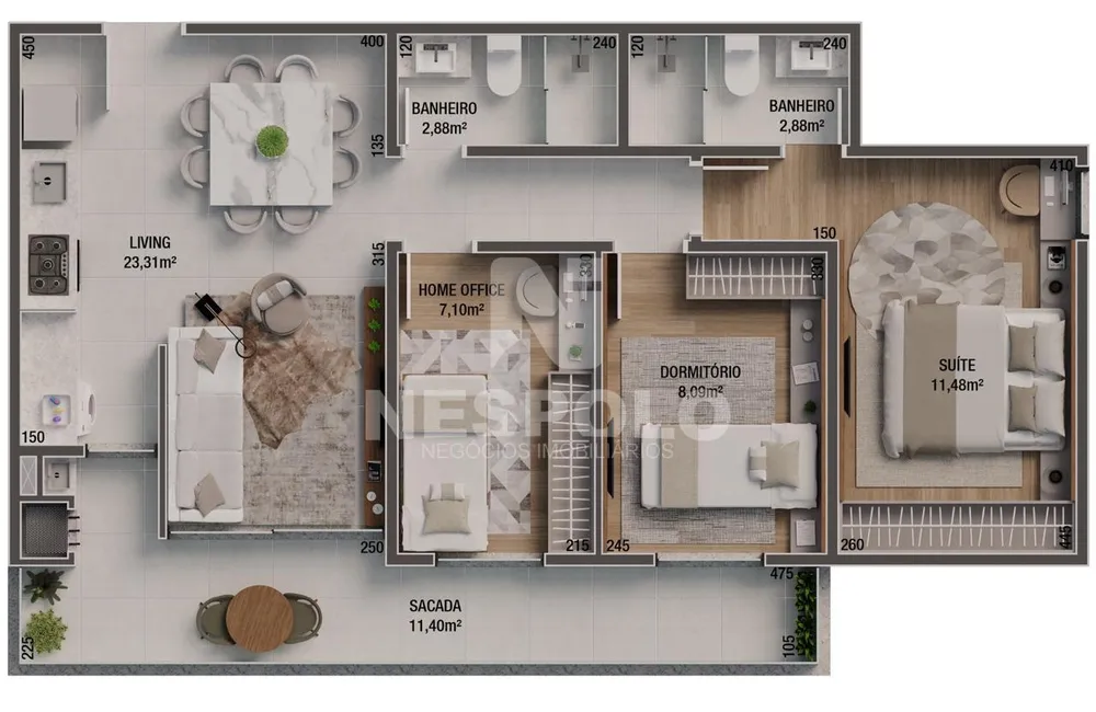 Apartamento, 1 quarto, 64 m² - Foto 14