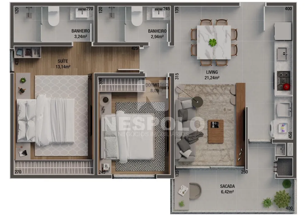 Apartamento, 1 quarto, 64 m² - Foto 16