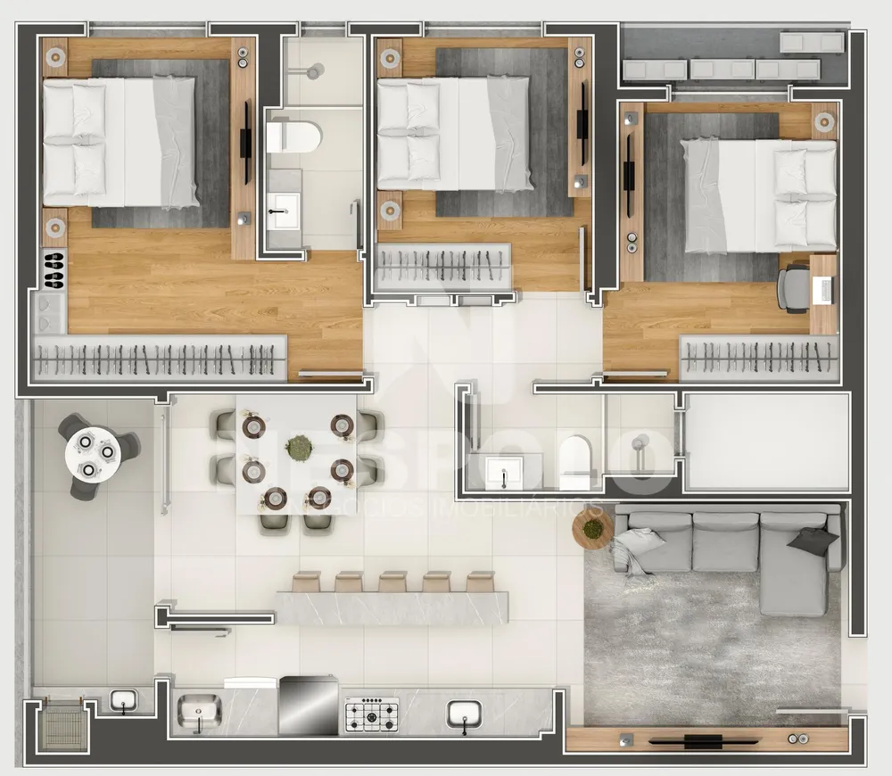 Apartamento, 1 quarto, 73 m² - Foto 9