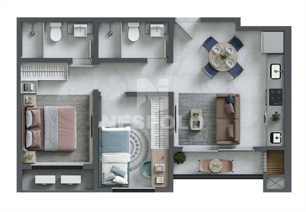 Apartamento, 2 quartos, 50 m² - Foto 10