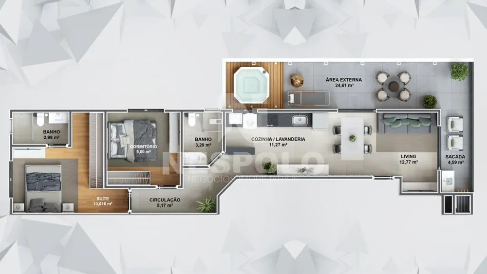 Apartamento, 1 quarto, 71 m² - Foto 9