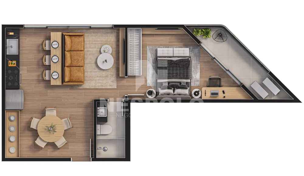 Apartamento, 1 quarto, 34 m² - Foto 11