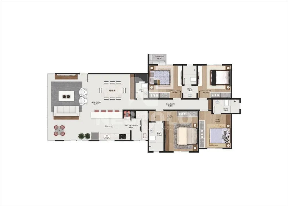 Apartamento, 3 quartos, 126 m² - Foto 9