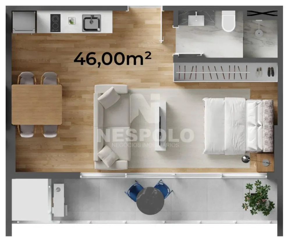 Apartamento, 1 quarto, 41 m² - Foto 12