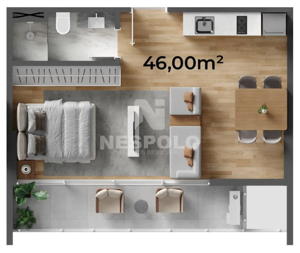 Apartamento, 1 quarto, 41 m² - Foto 14
