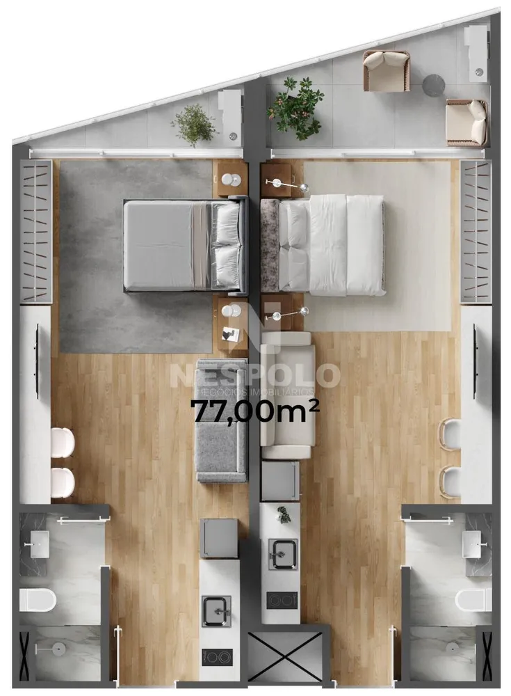 Apartamento, 1 quarto, 41 m² - Foto 11