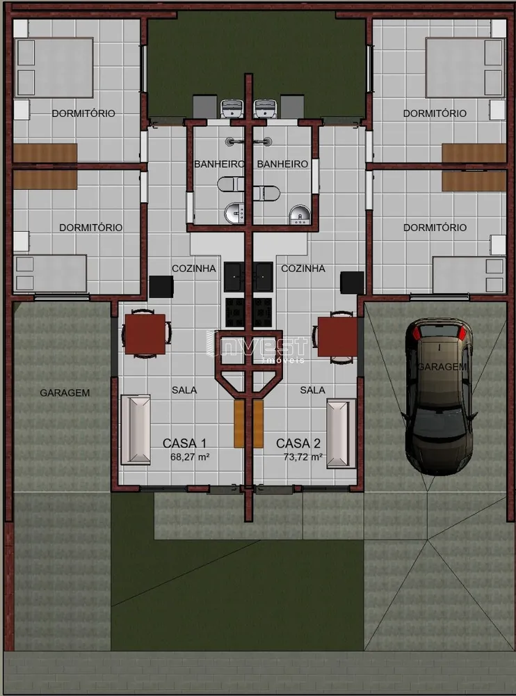 Casa, 2 quartos, 68 m² - Foto 2