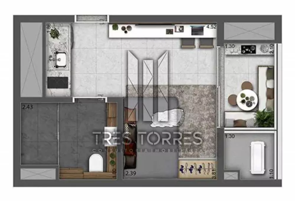 Loft à venda com 1 quarto, 27m² - Foto 1