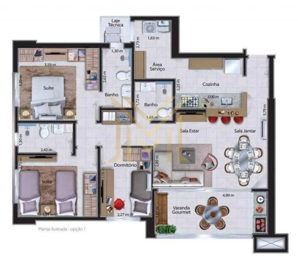 Apartamento, 3 quartos, 98 m² - Foto 4