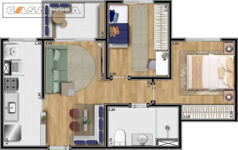 Apartamento, 2 quartos, 46 m² - Foto 7