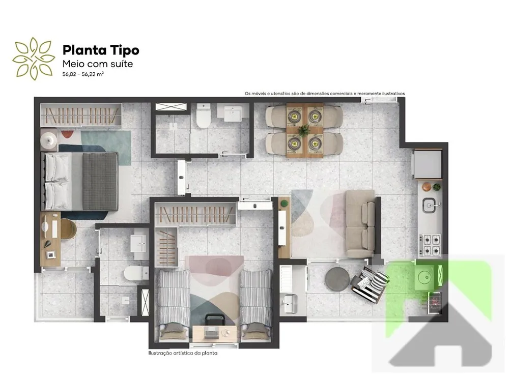 Apartamento, 2 quartos, 51 m² - Foto 15