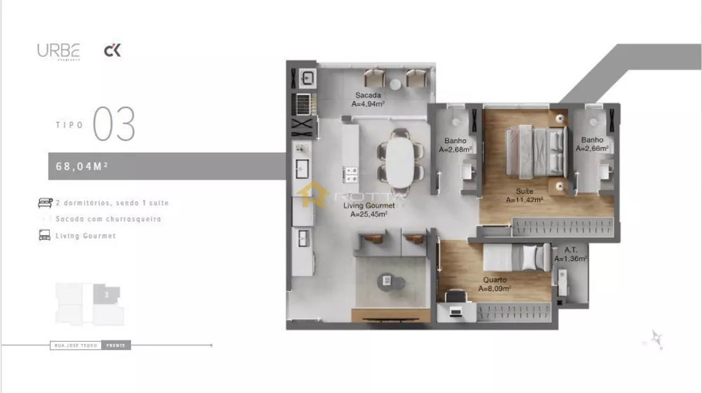 Apartamento, 2 quartos, 68 m² - Foto 4