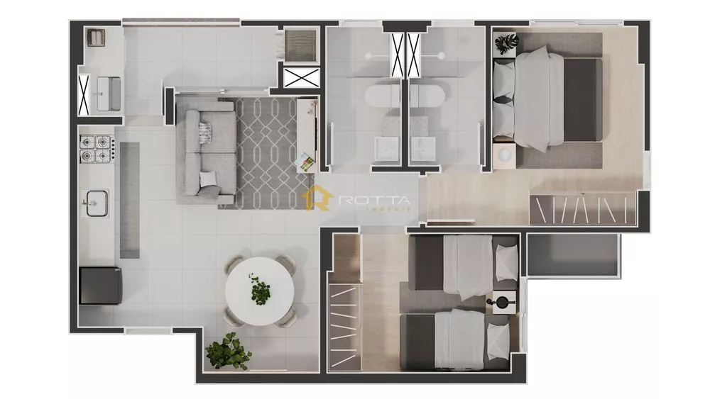 Apartamento, 2 quartos, 59 m² - Foto 3