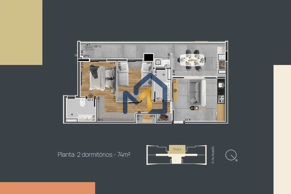 Apartamento, 2 quartos, 73 m² - Foto 5