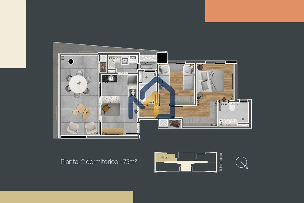 Apartamento, 2 quartos, 73 m² - Foto 6