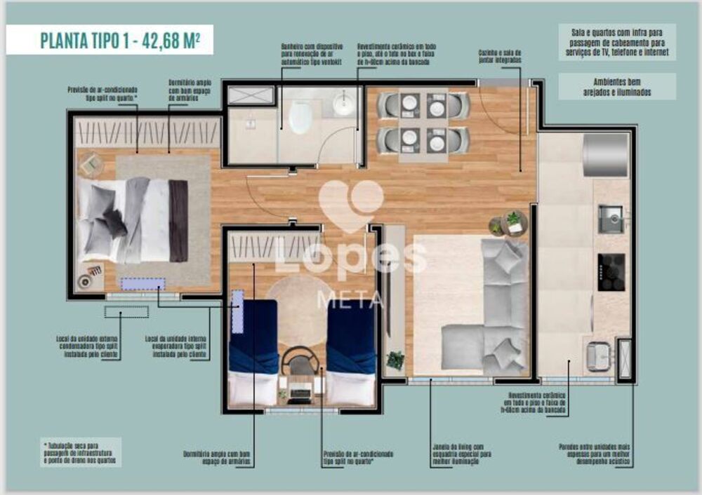 Apartamento, 2 quartos, 42 m² - Foto 10