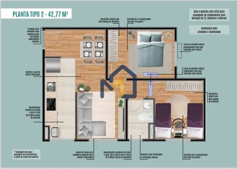 Apartamento, 2 quartos, 42 m² - Foto 32