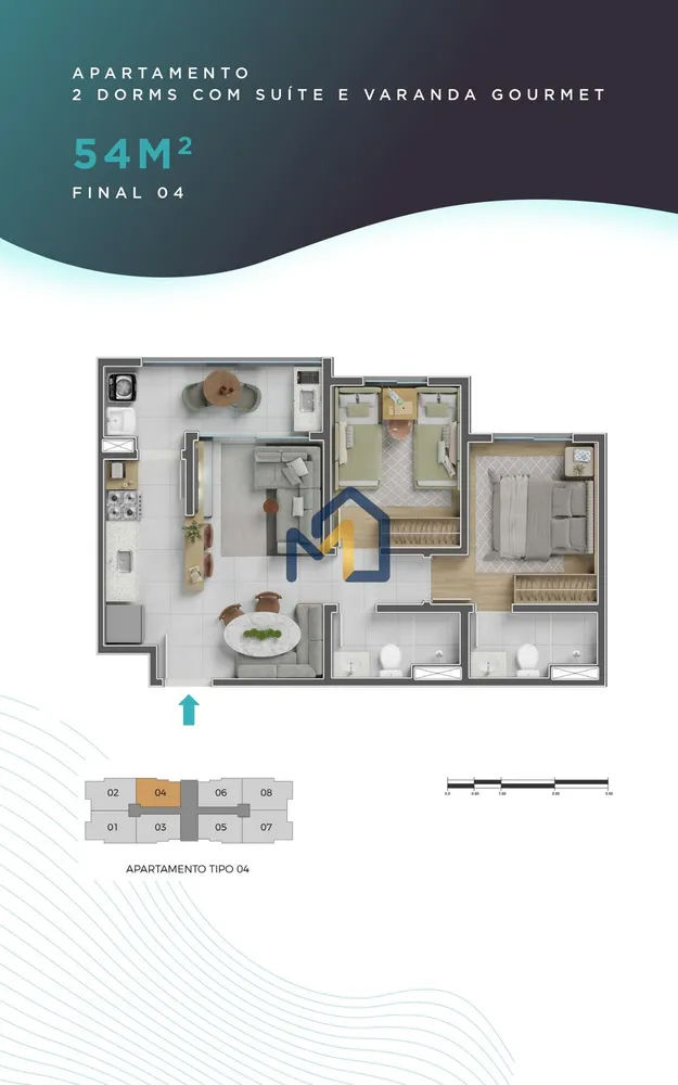 Apartamento, 2 quartos, 54 m² - Foto 16