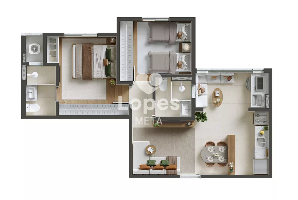 Apartamento, 2 quartos, 56 m² - Foto 9