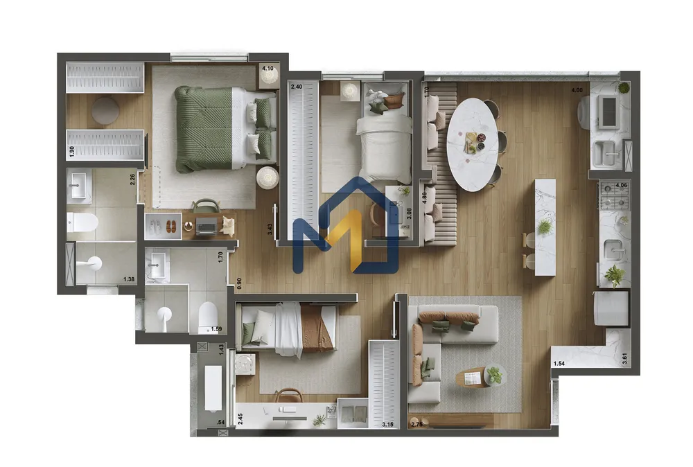 Apartamento, 2 quartos, 56 m² - Foto 16