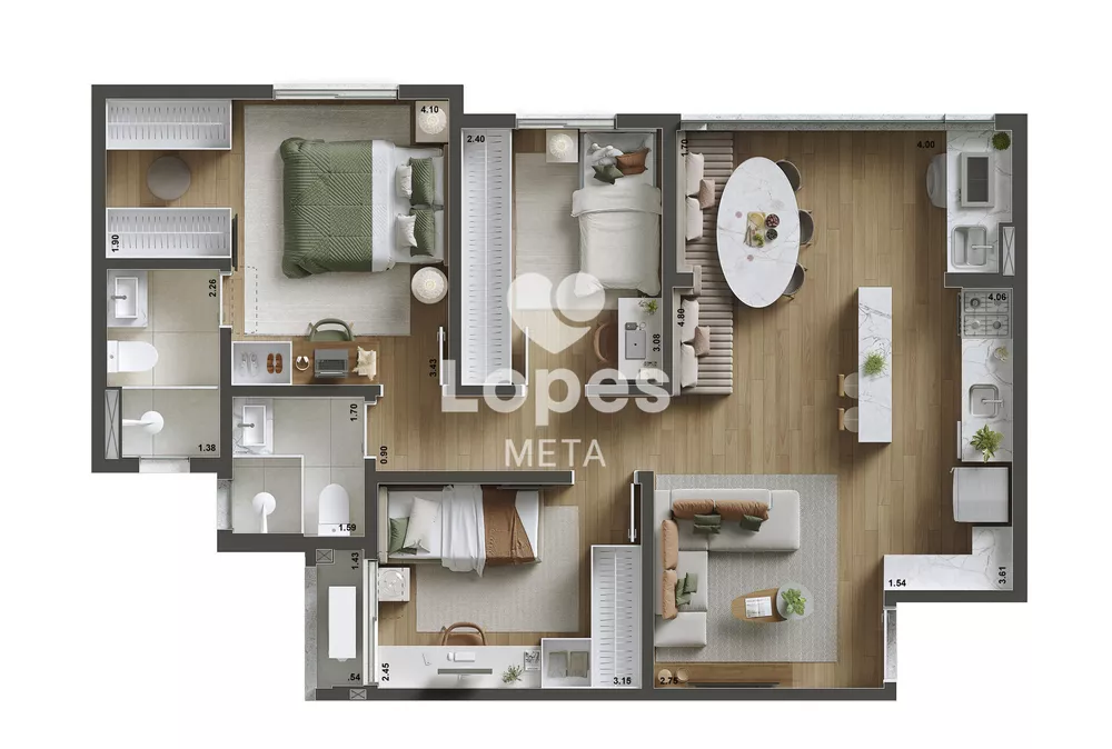 Apartamento, 2 quartos, 56 m² - Foto 10