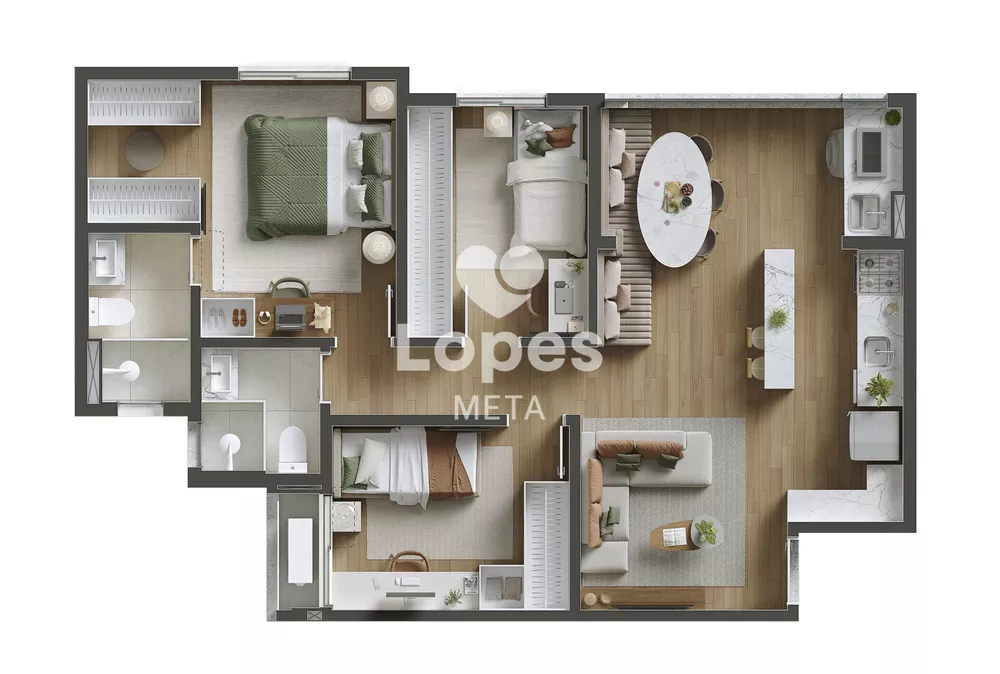 Apartamento, 2 quartos, 56 m² - Foto 7