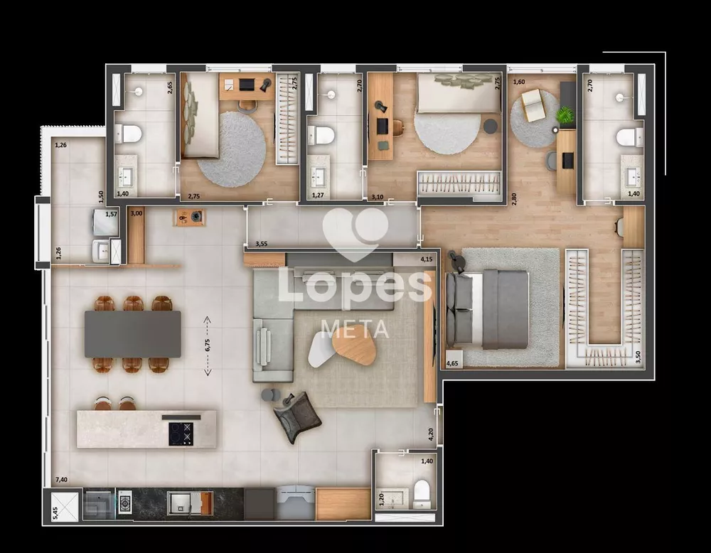 Apartamento, 2 quartos, 67 m² - Foto 1