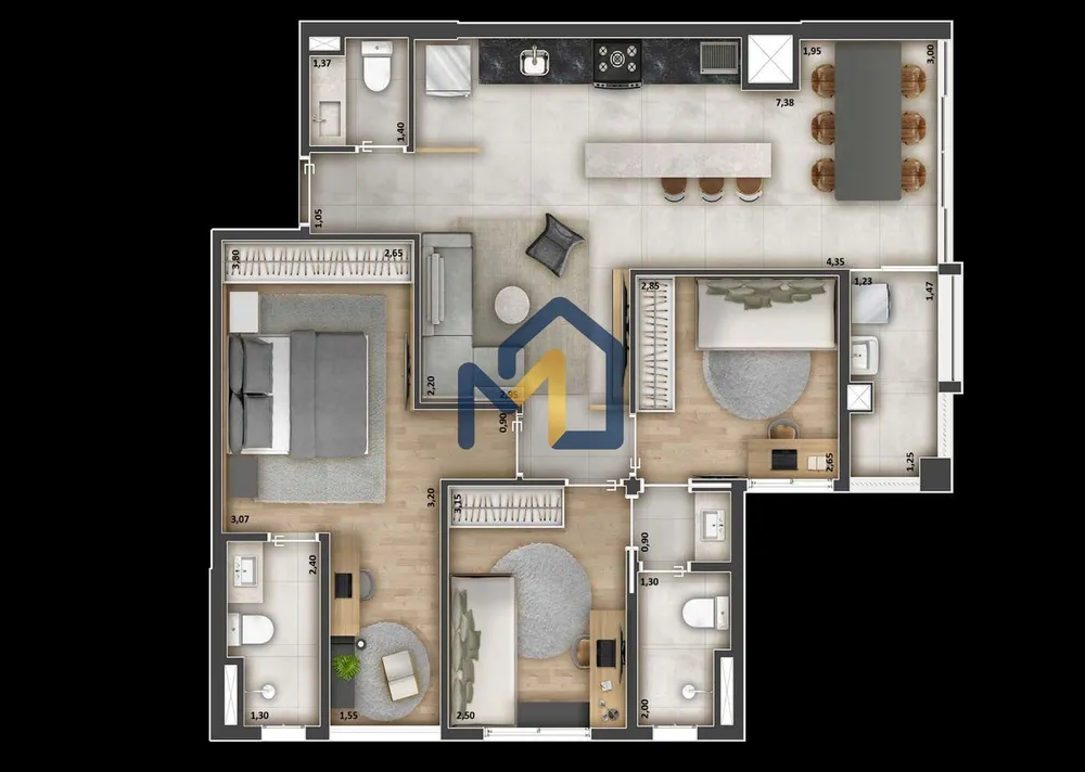 Apartamento, 2 quartos, 67 m² - Foto 46