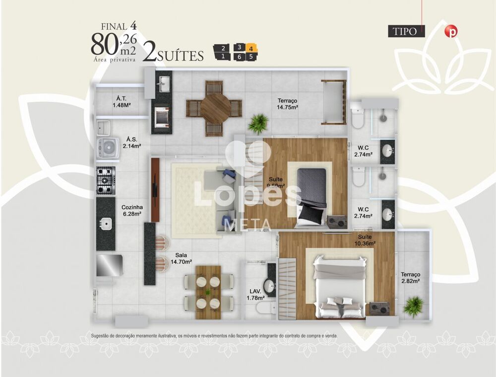 Apartamento, 2 quartos, 72 m² - Foto 3