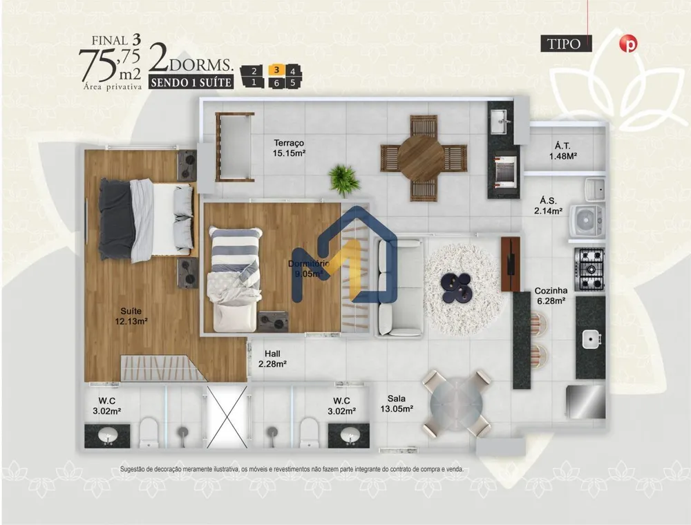Apartamento, 2 quartos, 72 m² - Foto 4