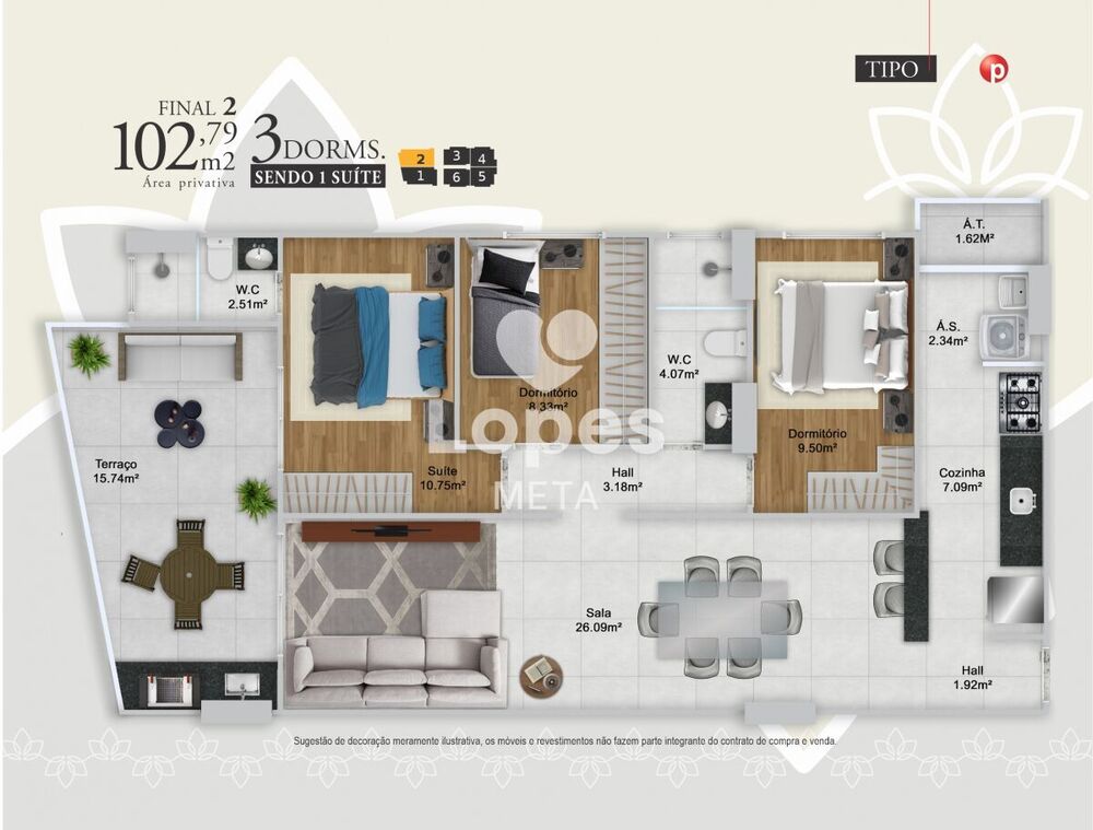 Apartamento, 2 quartos, 72 m² - Foto 4