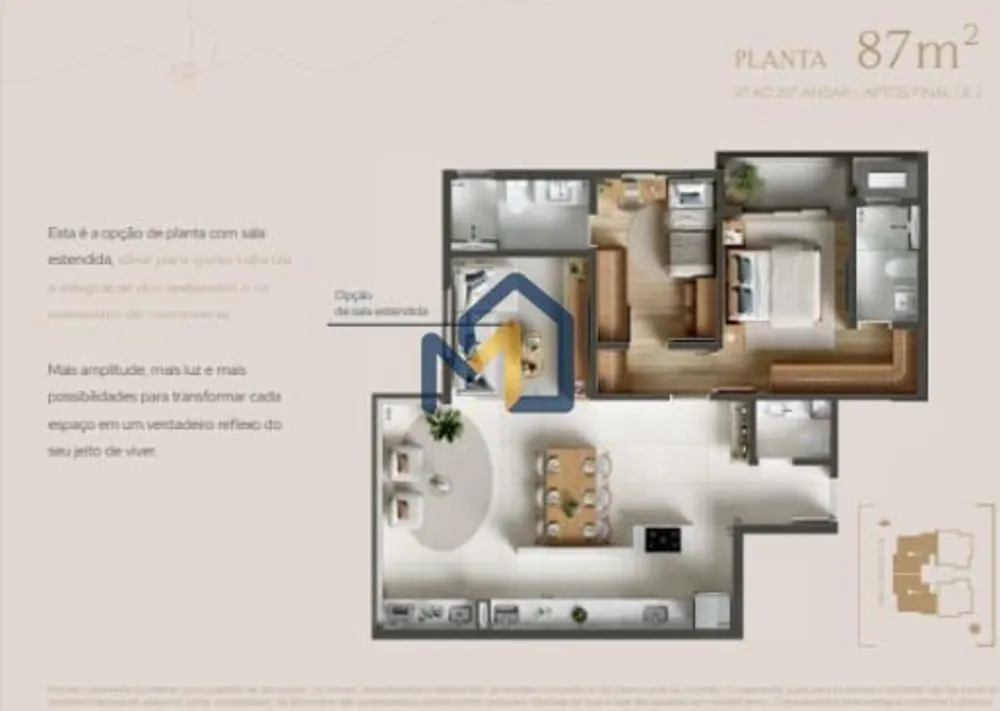 Apartamento, 2 quartos, 73 m² - Foto 2