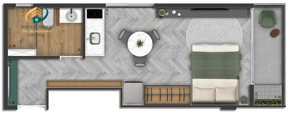 Apartamento, 1 quarto, 24 m² - Foto 16