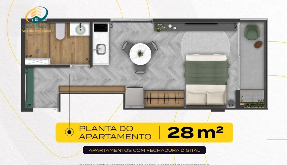 Apartamento, 1 quarto, 24 m² - Foto 7