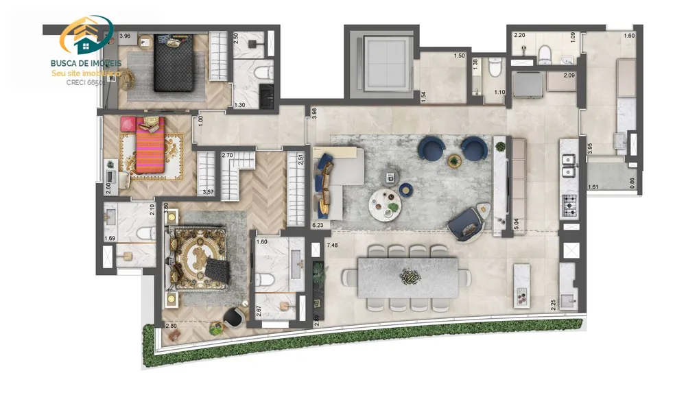 Apartamento, 3 quartos, 150 m² - Foto 3