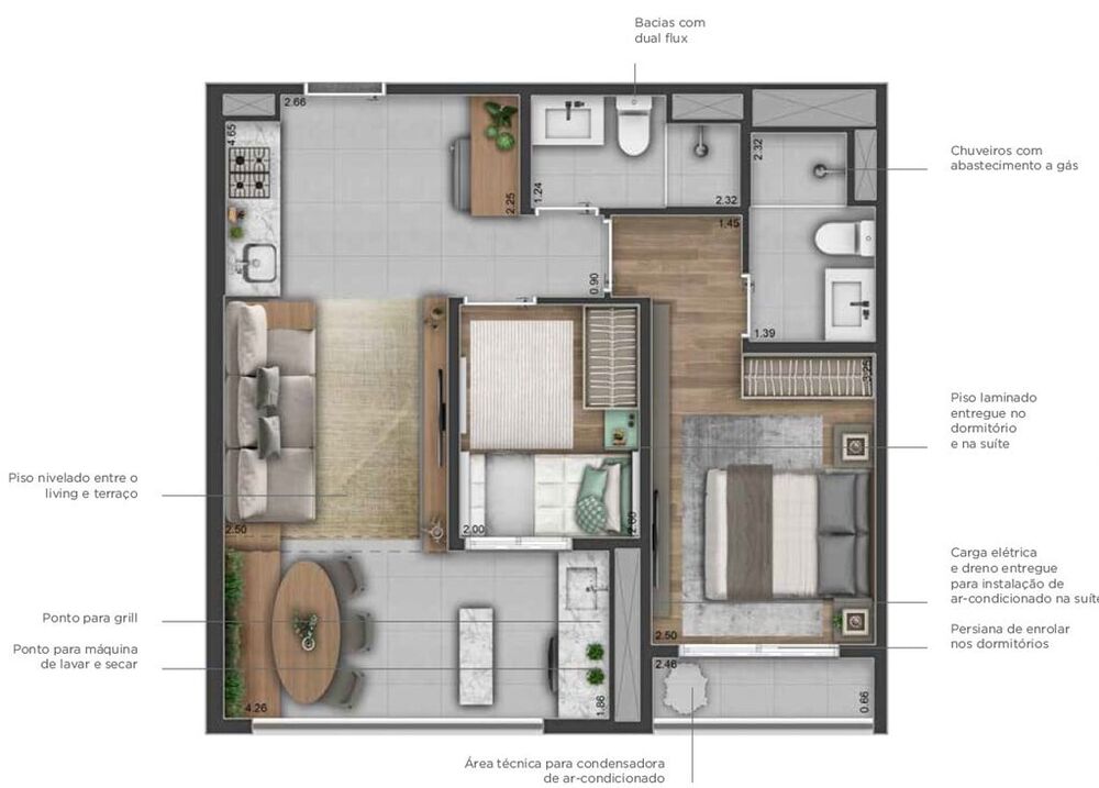 Apartamento à venda com 3 quartos, 69m² - Foto 4
