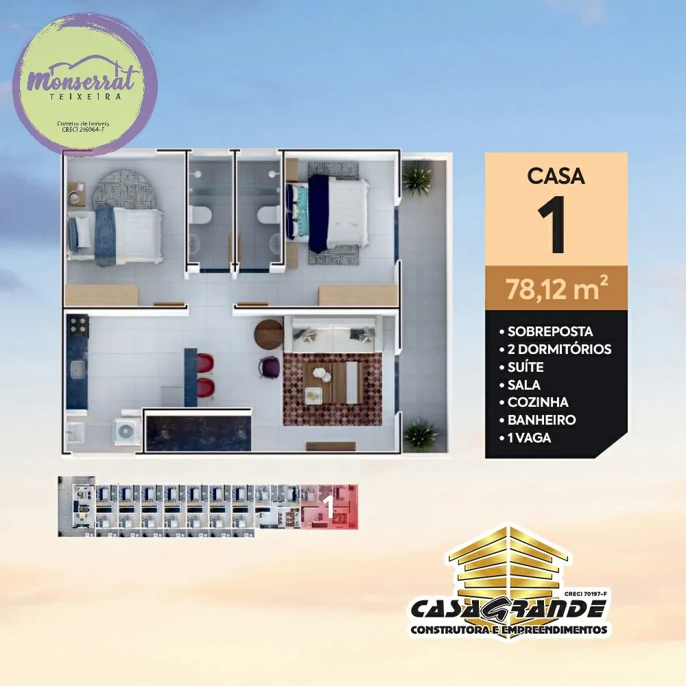 Casa, 2 quartos, 61 m² - Foto 4