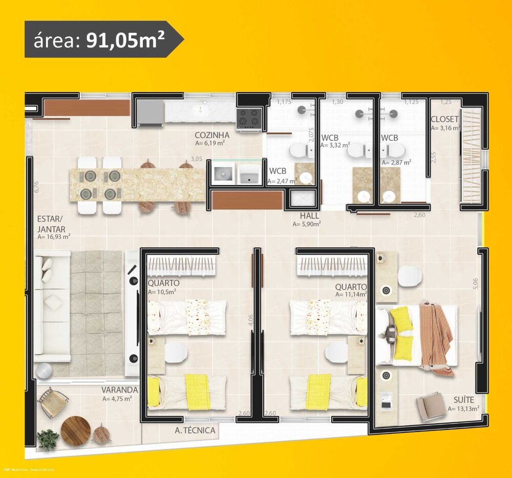 Apartamento à venda com 3 quartos, 90m² - Foto 18