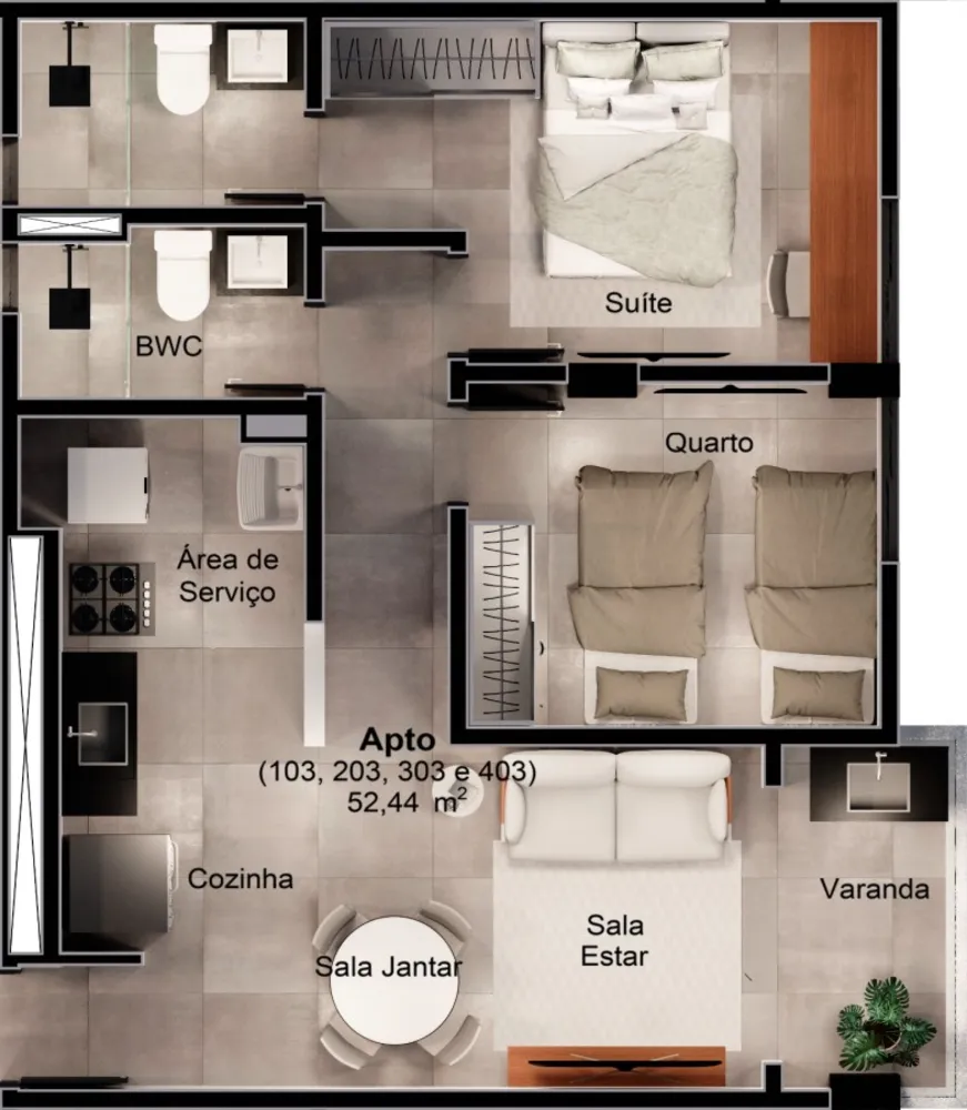 Apartamento, 2 quartos, 54 m² - Foto 15