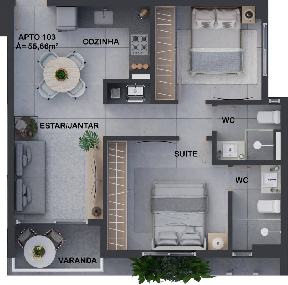 Apartamento, 2 quartos, 55 m² - Foto 12