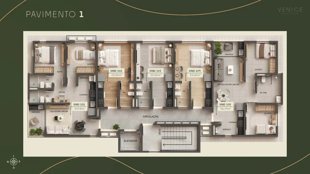 Cobertura, 2 quartos, 97 m² - Foto 5